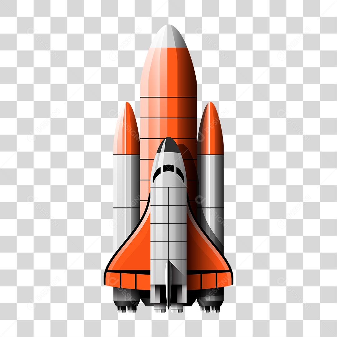 Desenho de foguete vermelho PNG Transparente