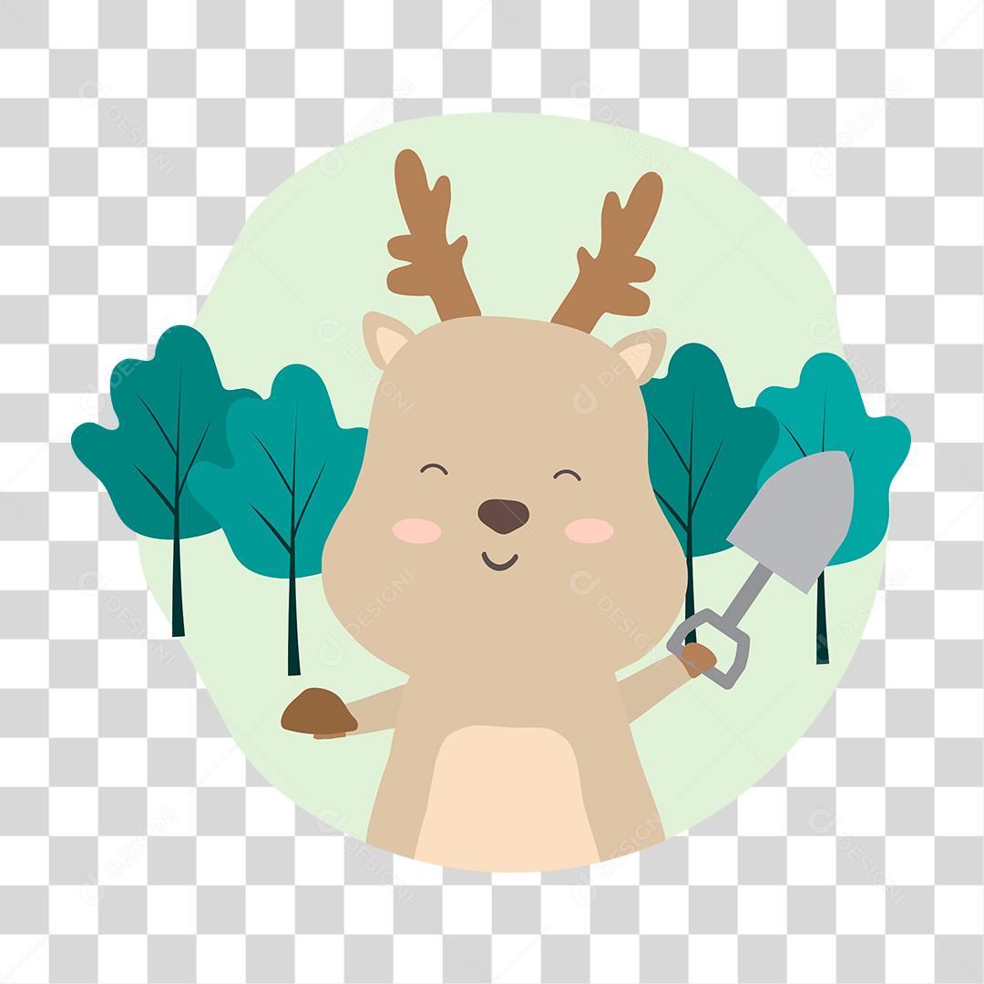 desenho de um rema na floresta