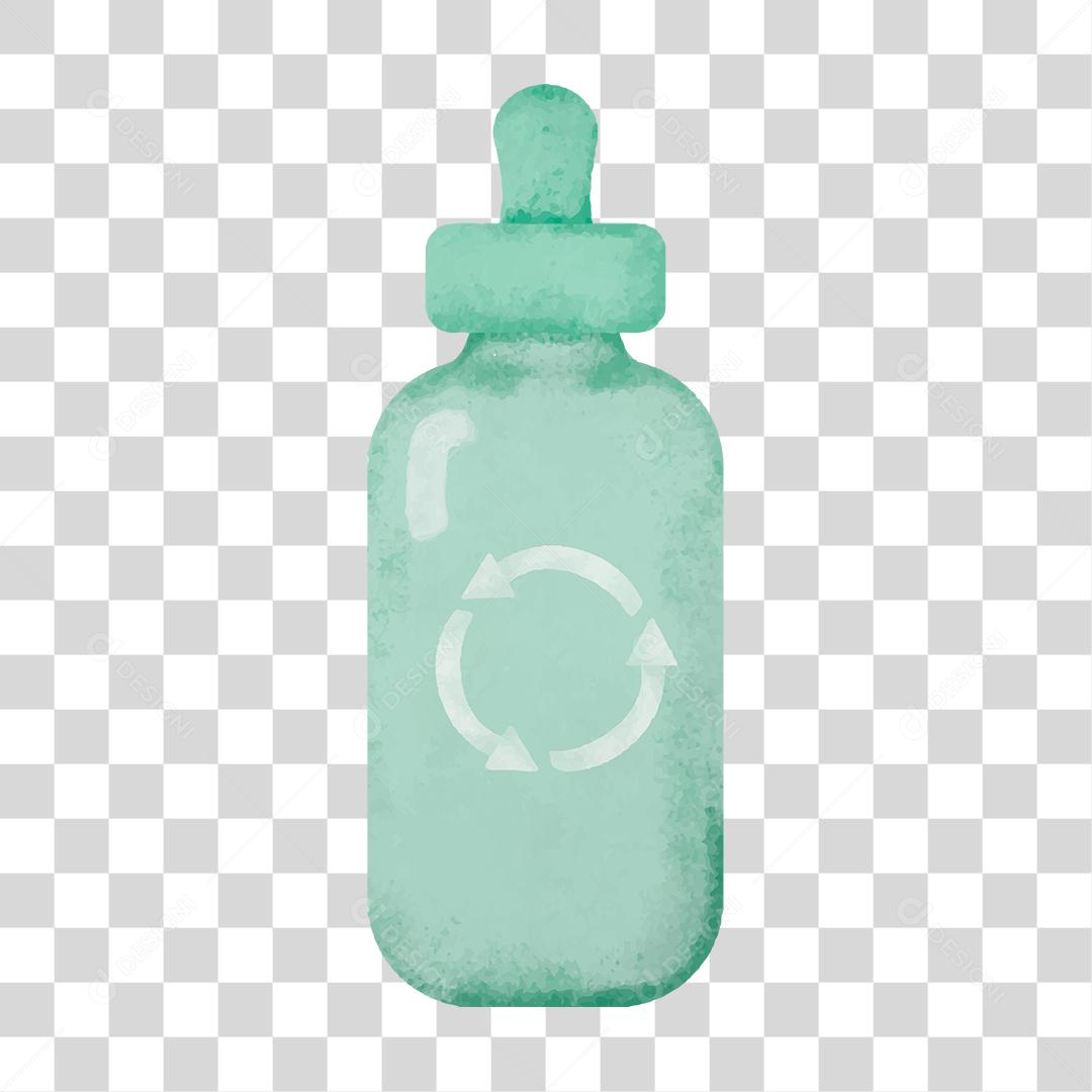 Desenho de frasco de vidro mamadeira