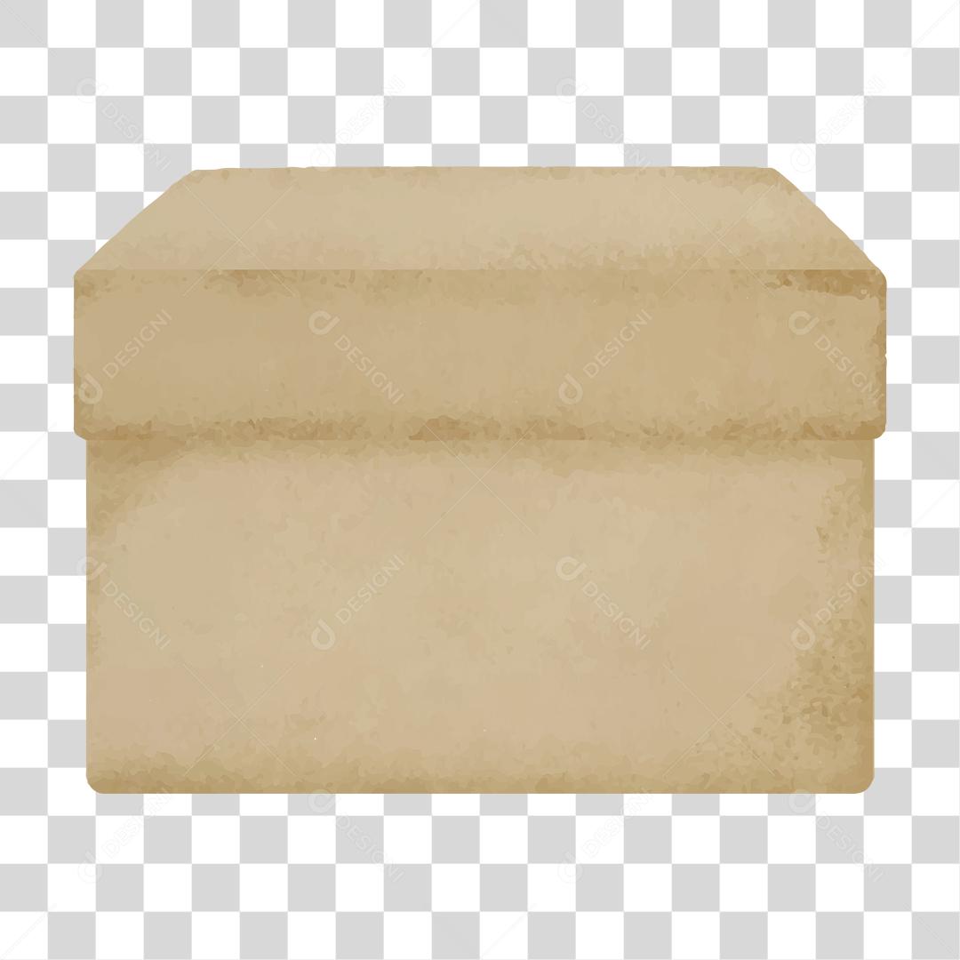 Desenho de caixa de papelao