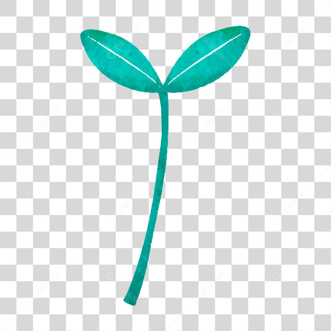 Desenho de muda de planta floresta