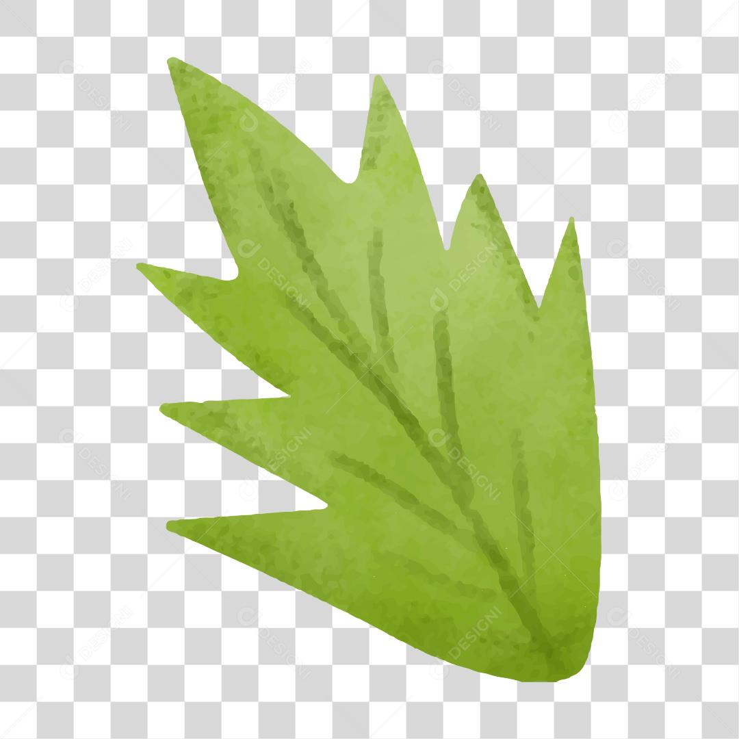 Desenho de folhas verdes floresta