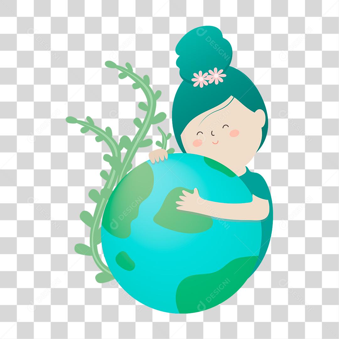 Desenho de Mulher Conceito Mundo mais feliz