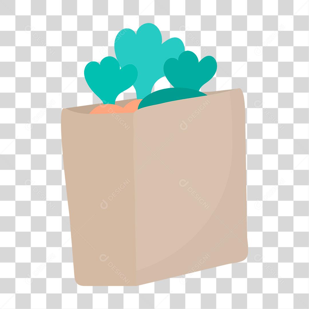 Desenho de sacola compras mercado