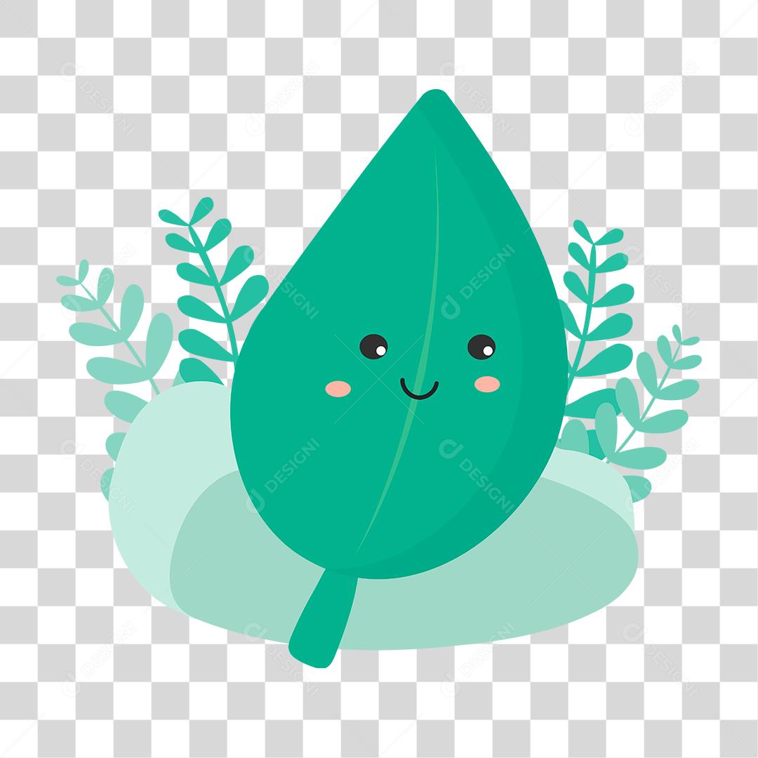 Desenho de folha verdes floresta