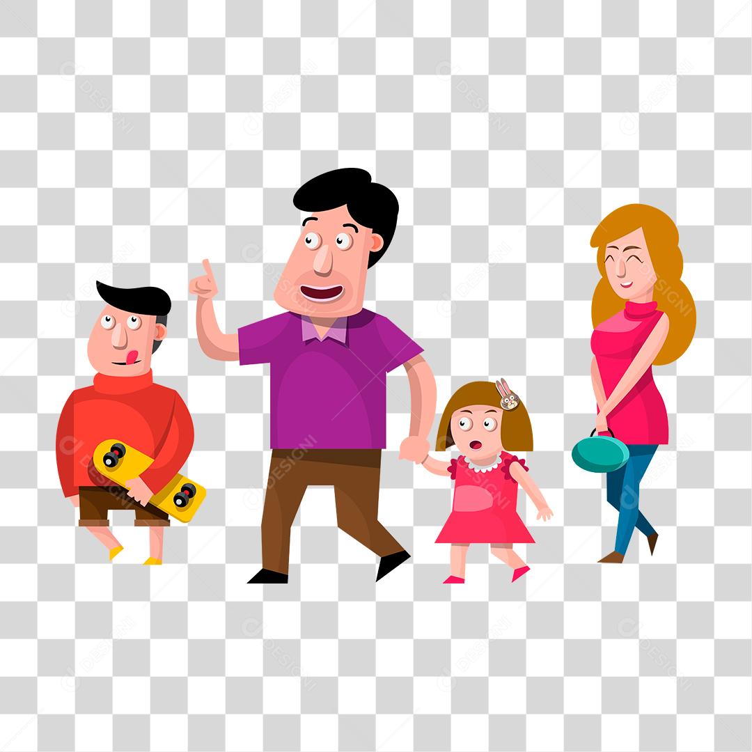 Desenho de uma família