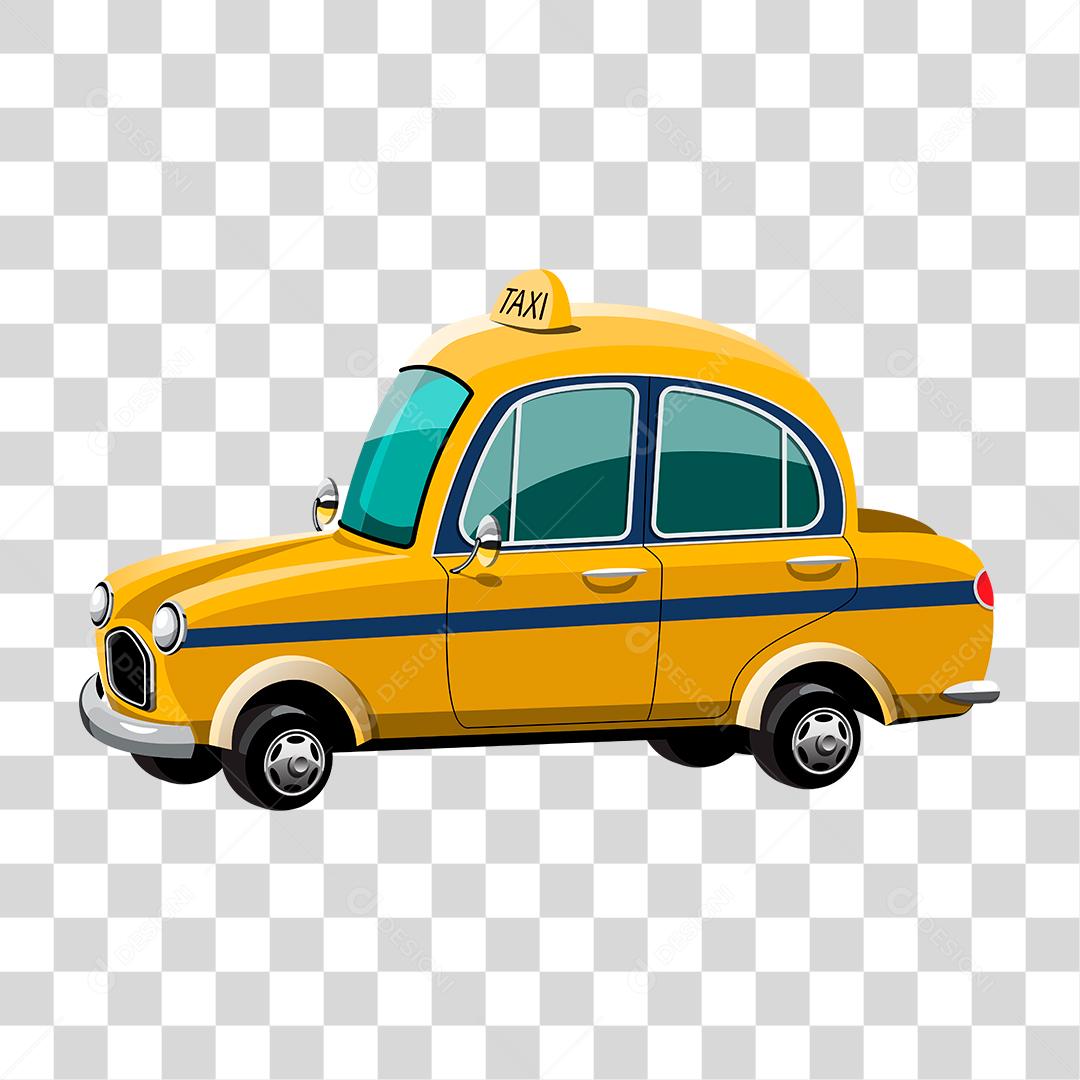 Desenho de um carro taxi