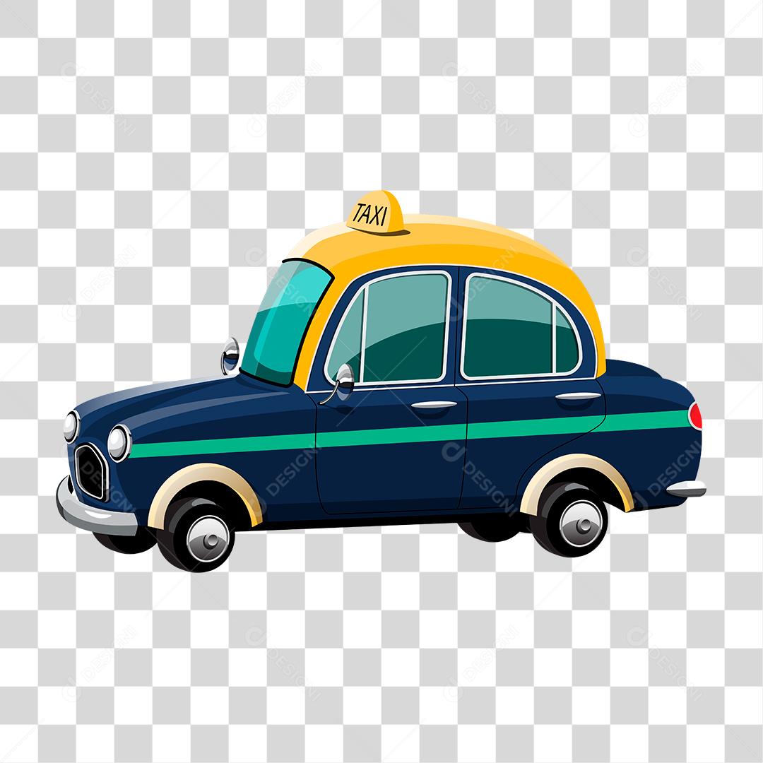 Desenho de um carro taxi