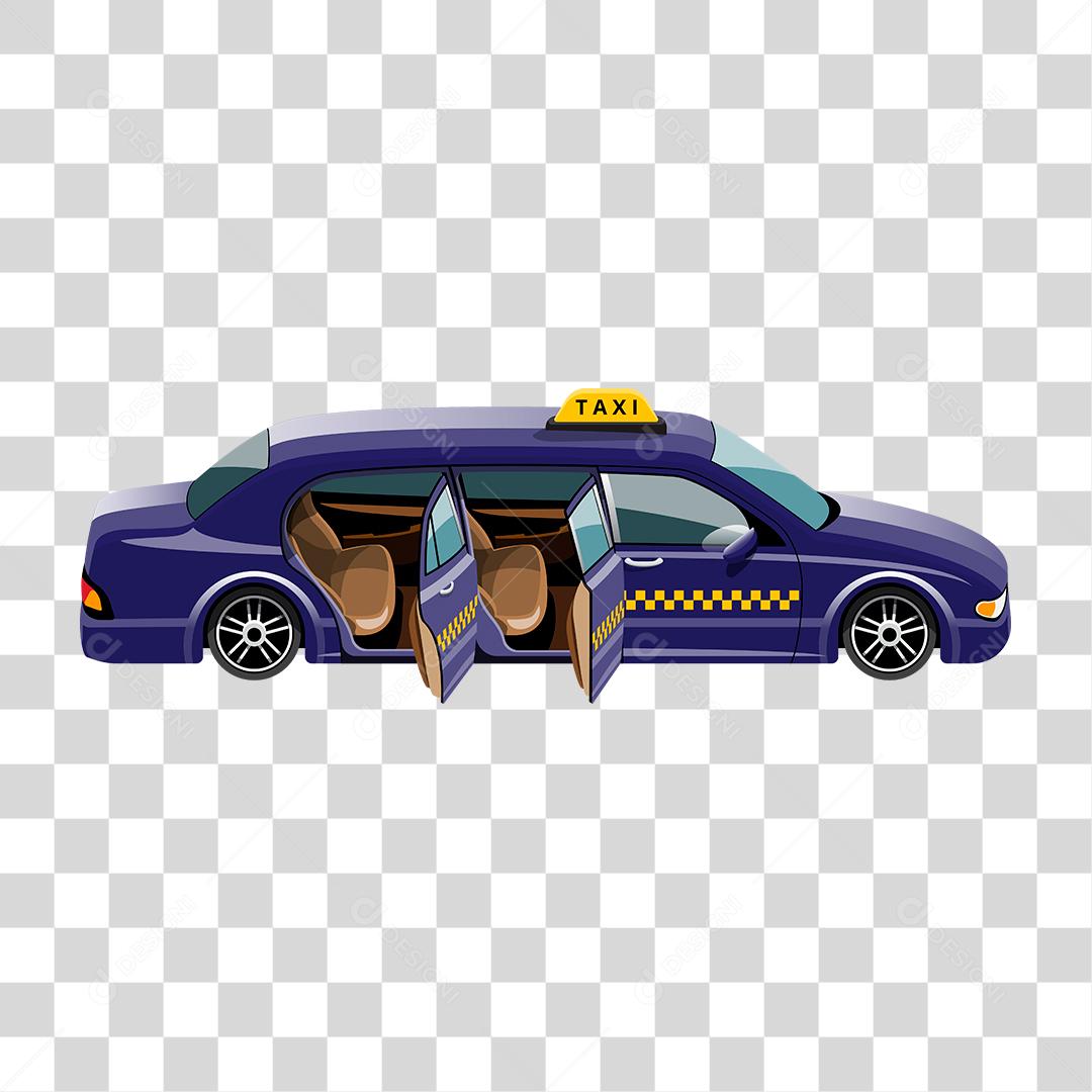 Desenho de um carro grande e luxuoso de taxi