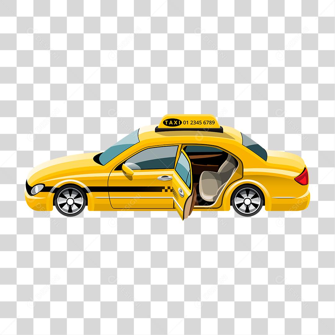 Desenho de um carro de taxi