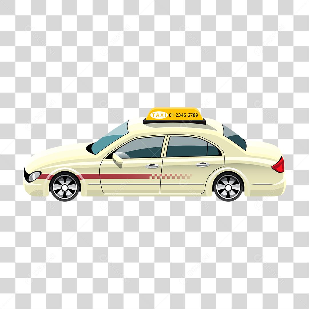 Desenho de um carro de taxi