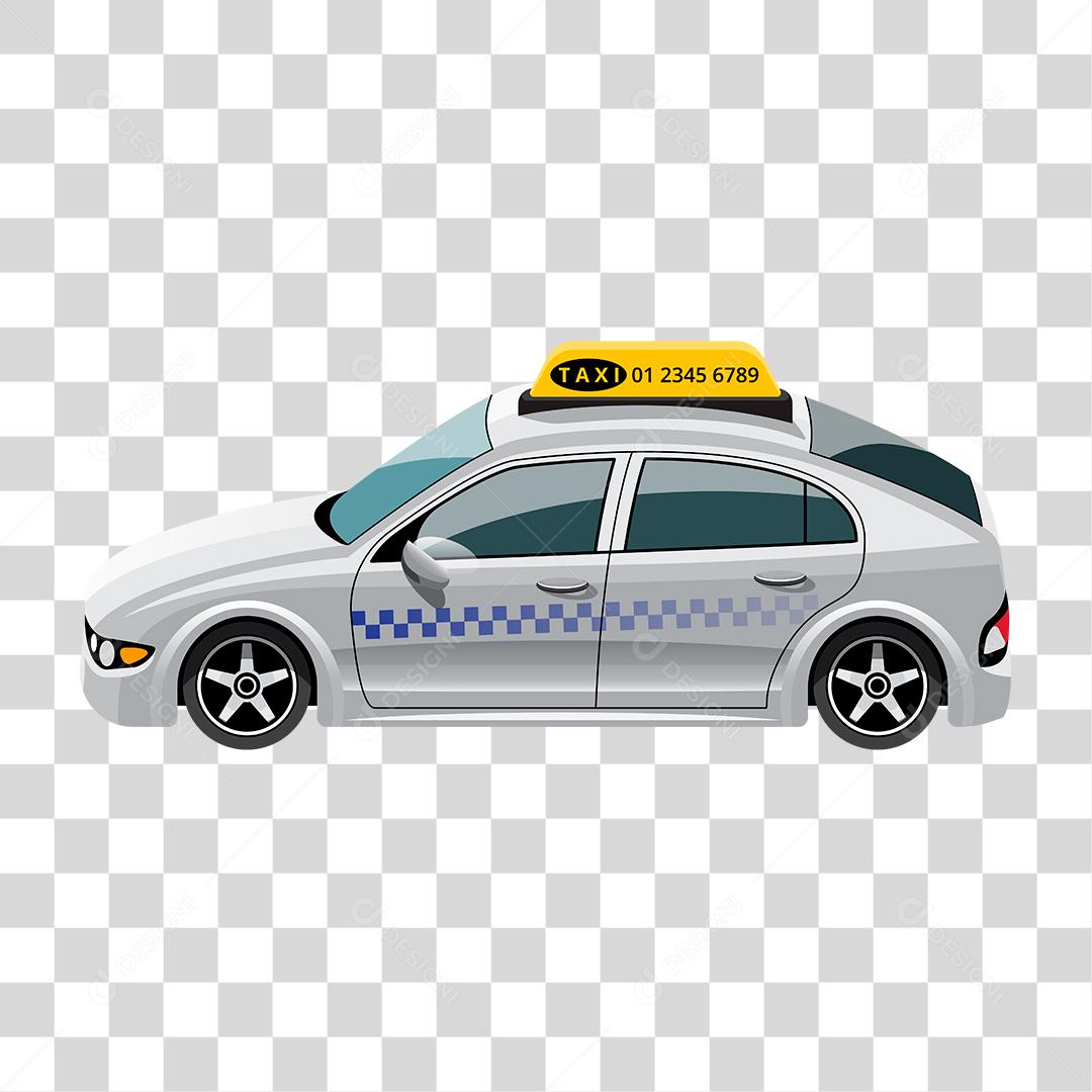 Desenho de um carro de taxi
