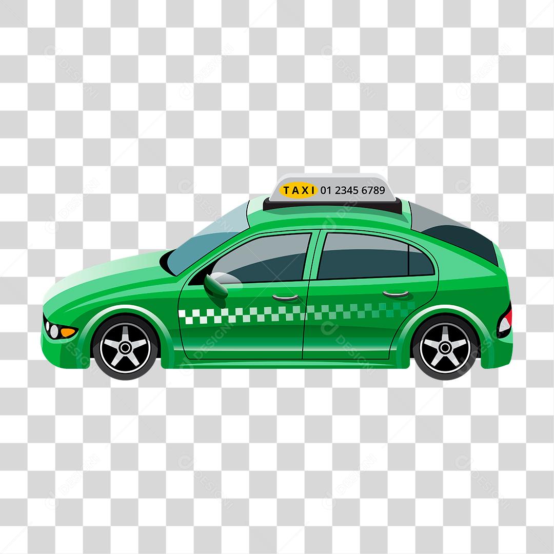 Desenho de um carro de taxi