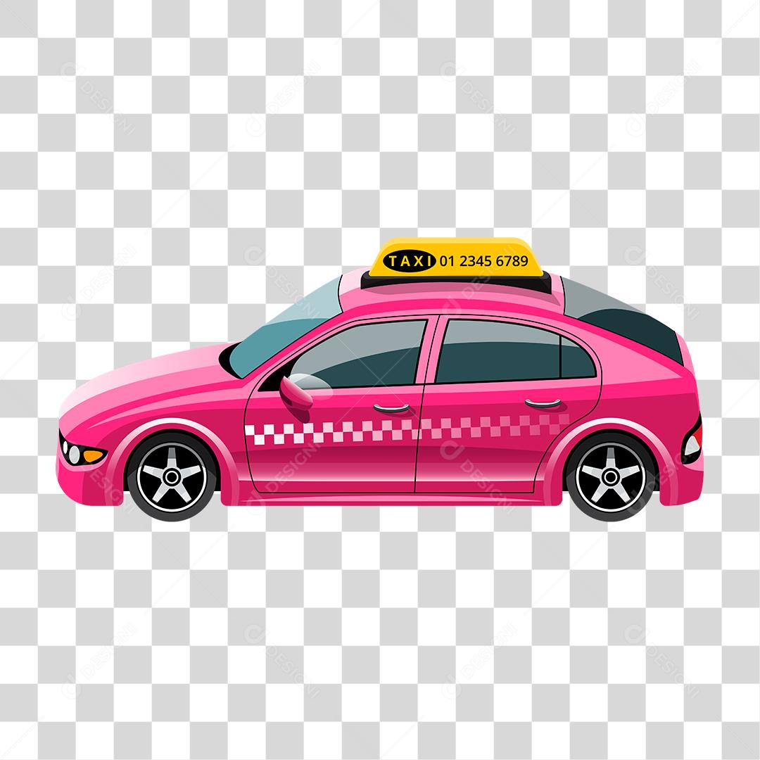 Desenho de um carro de taxi