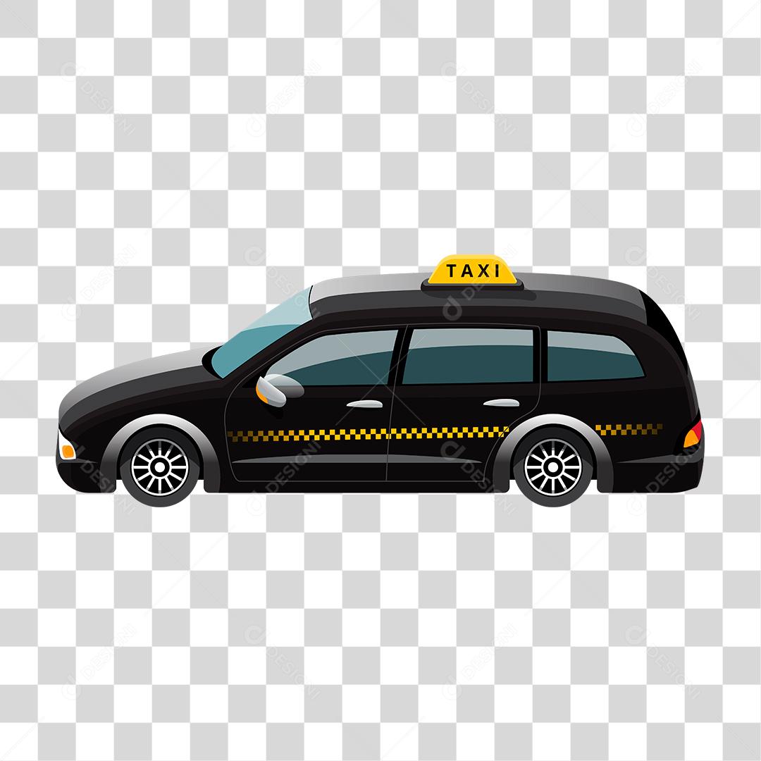 Desenho de um carro de taxi