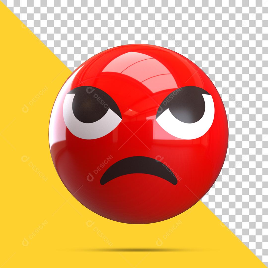 Emoji 3D Reação Malvado Elemento Para Composição PSD