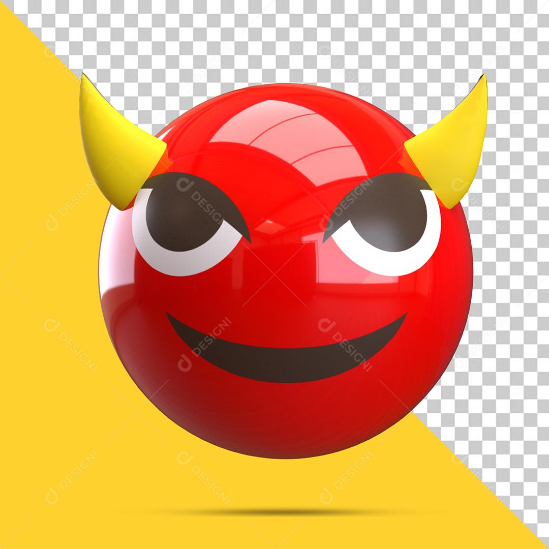 Emoji Reação Safado Elemento 3D Para Composição PSD