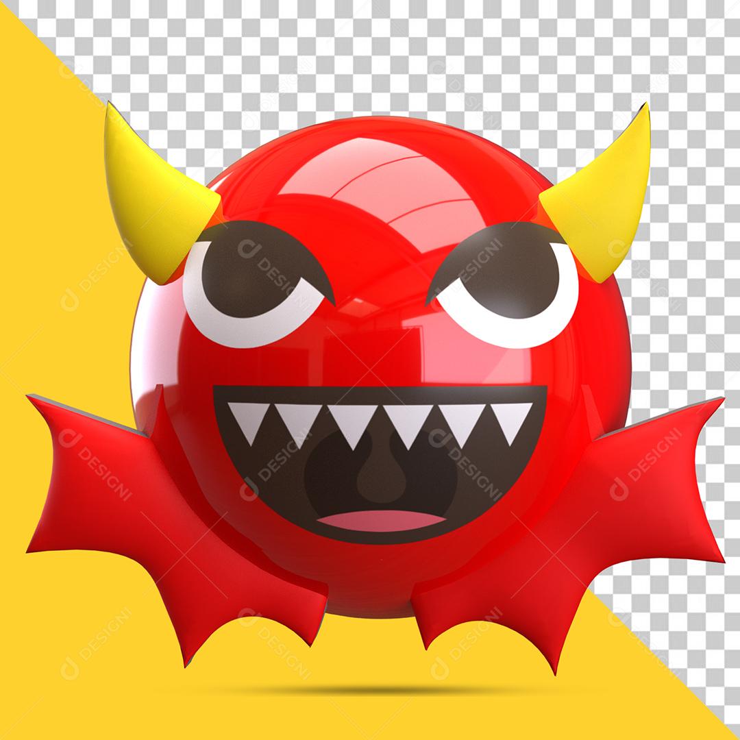 Emoji 3D Reação Safado Malvadão Elemento Para Composição PSD