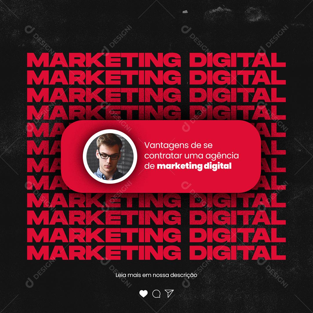 Social Media Vantagens de se contratar uma Agência de Marketing Digital PSD Editável