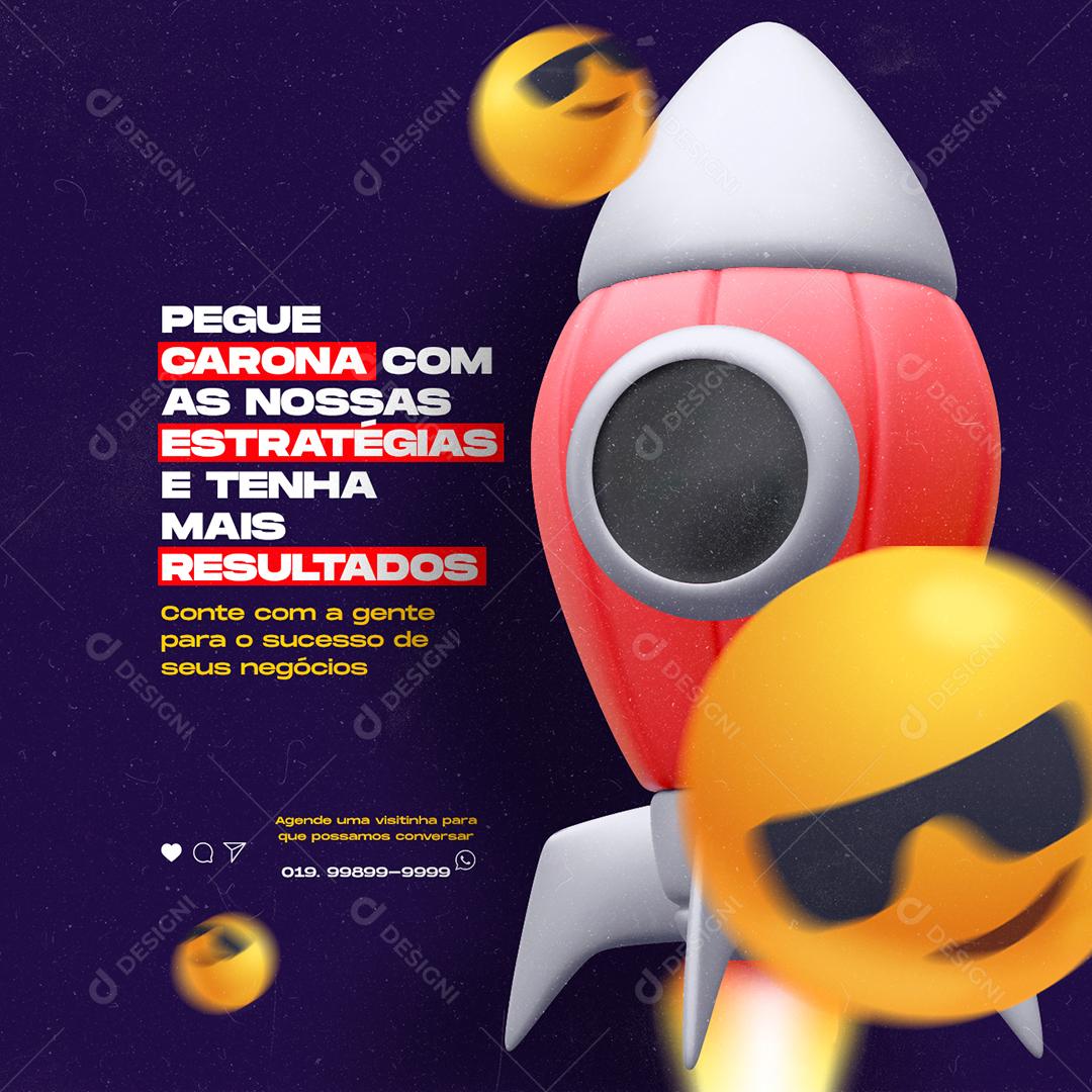 Marketing Digital Pegue carona com as nossas estratégias Marketing Digital PSD Editável