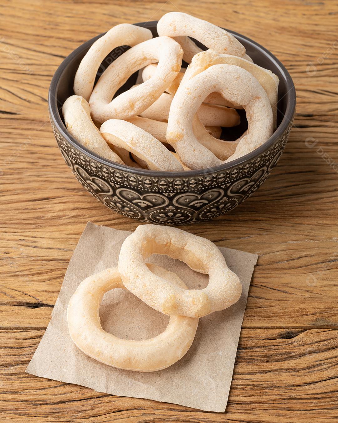 Biscoito de amido em uma tigela