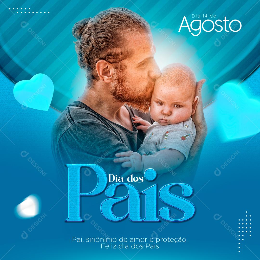 Feliz Dia Dos Pais Data Comemorativa Social Media PSD Editável