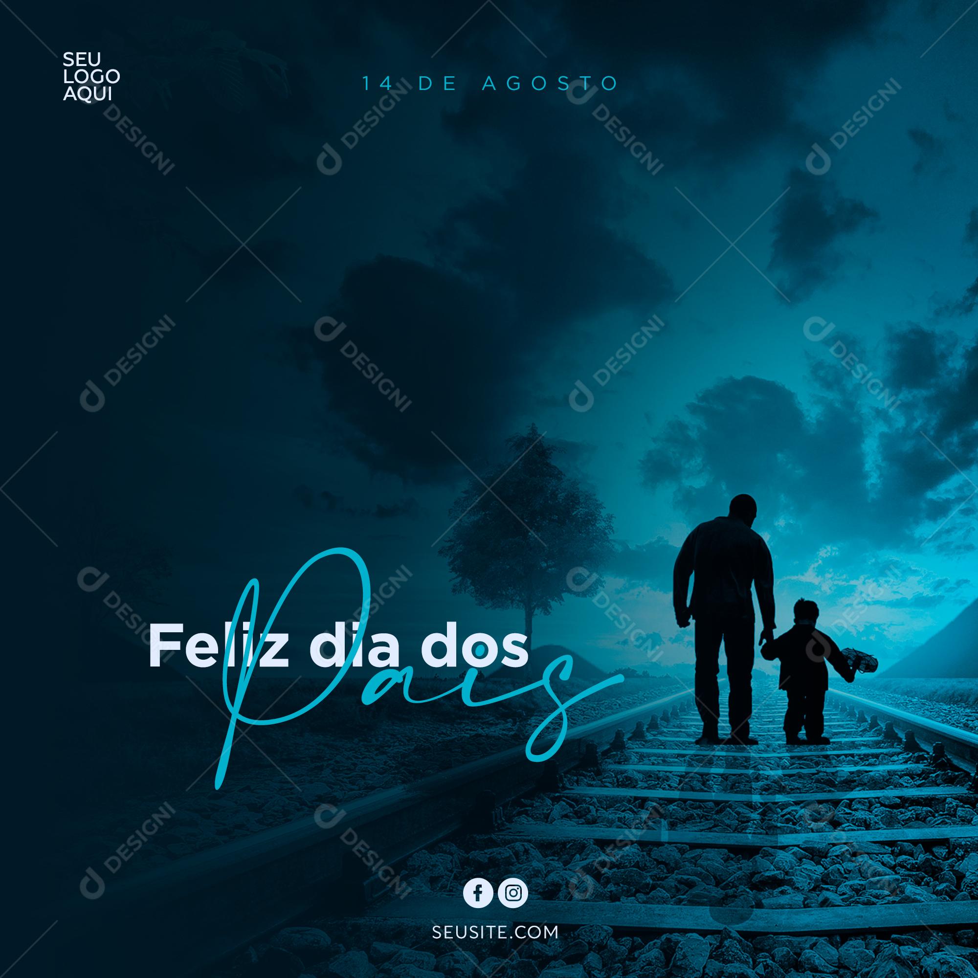 Feliz Dia Dos Pais Data Comemorativa Social Media PSD Editável
