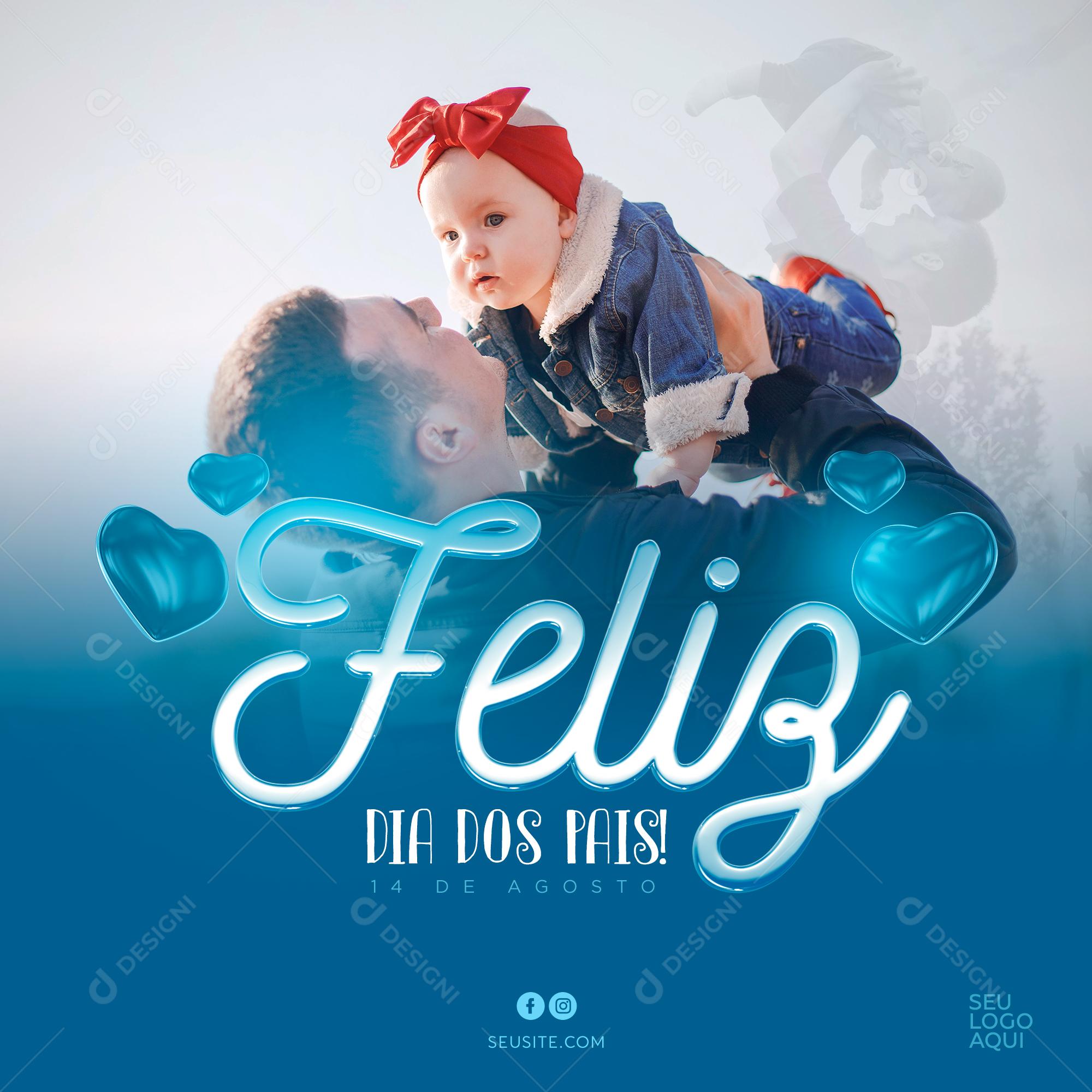 Feliz Dia Dos Pais Data Comemorativa Social Media PSD Editável