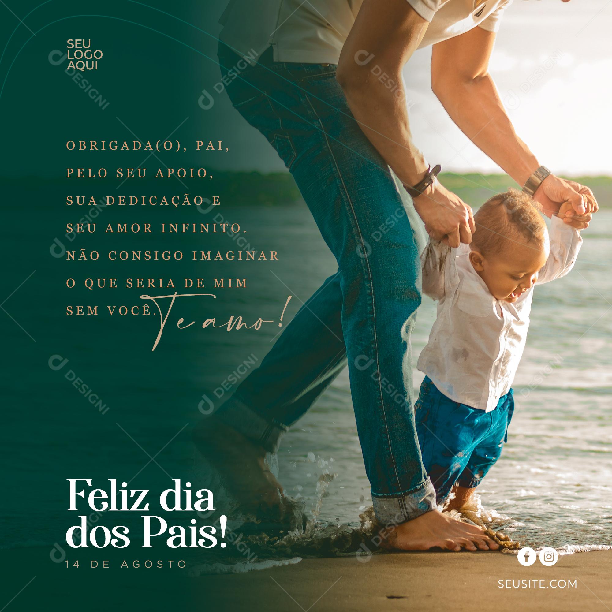 Feliz Dia Dos Pais Data Comemorativa Social Media PSD Editável