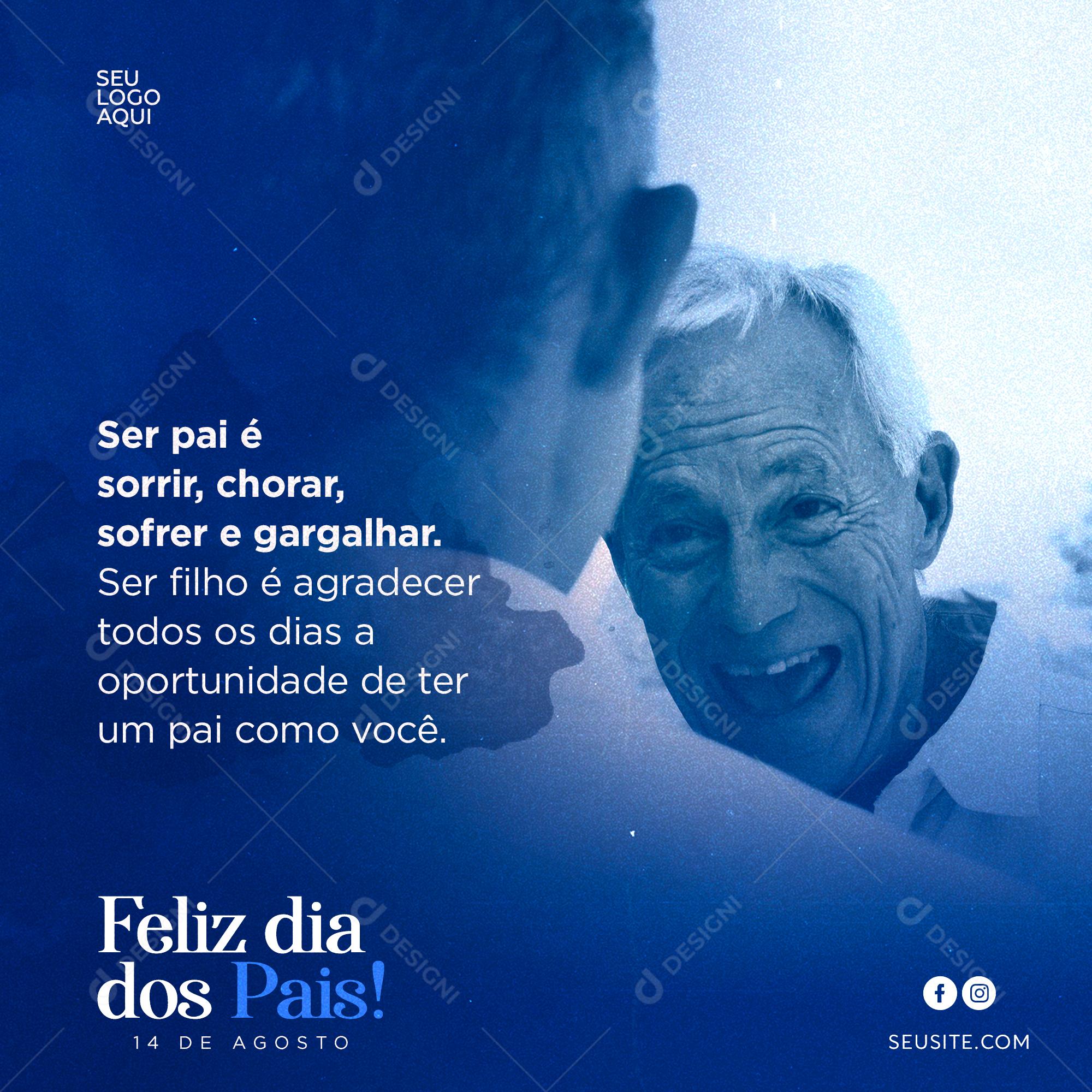 Feliz Dia Dos Pais Data Comemorativa Social Media PSD Editável