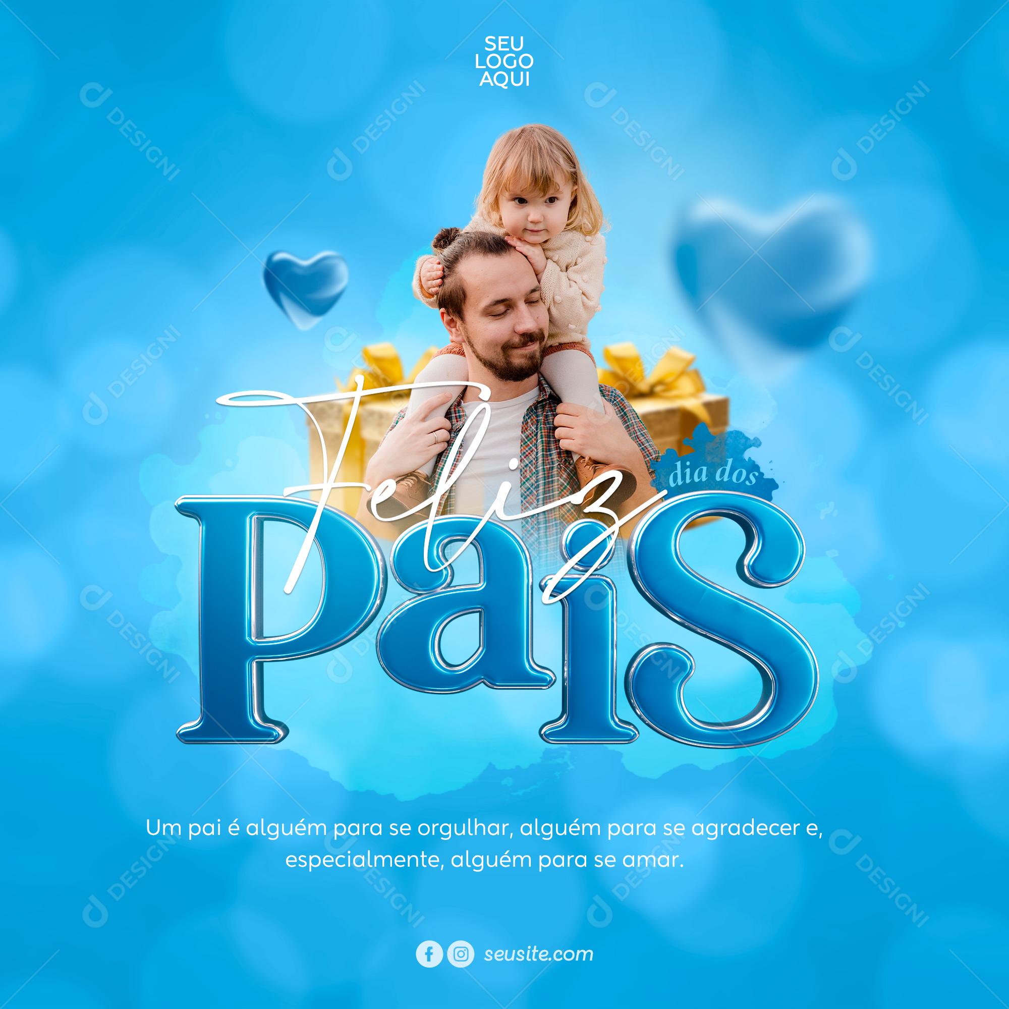 Feliz Dia Dos Pais Data Comemorativa Social Media PSD Editável