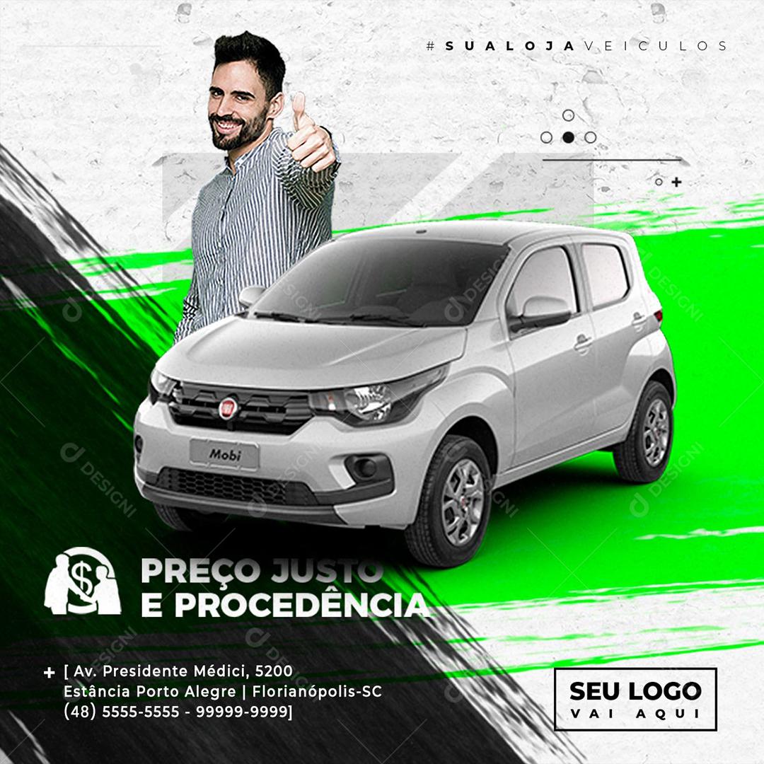 Preço Justo e Procedência Social Media PSD Editável