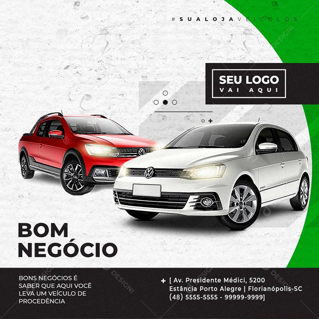 Bom Negócio Venha Conheça Nossos Preços Social Media PSD Editável