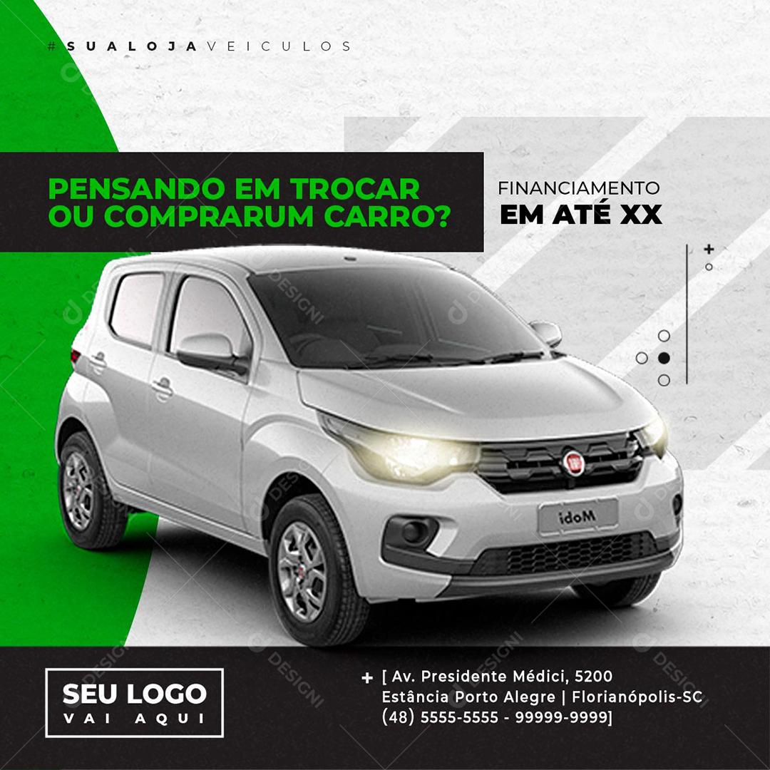 Pensando Em Comprar Um Carro Novo Social Media PSD Editável