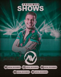Flyer Próximos Shows Av Shows Social Media PSD Editável