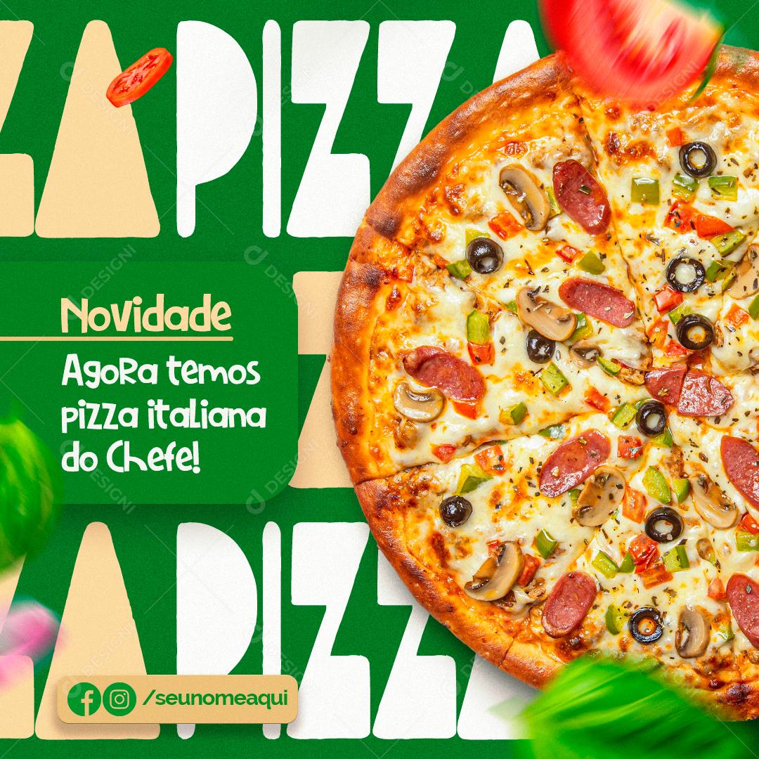 Novidades Em Pizzas Peça Já A Sua Social Media PSD Editável