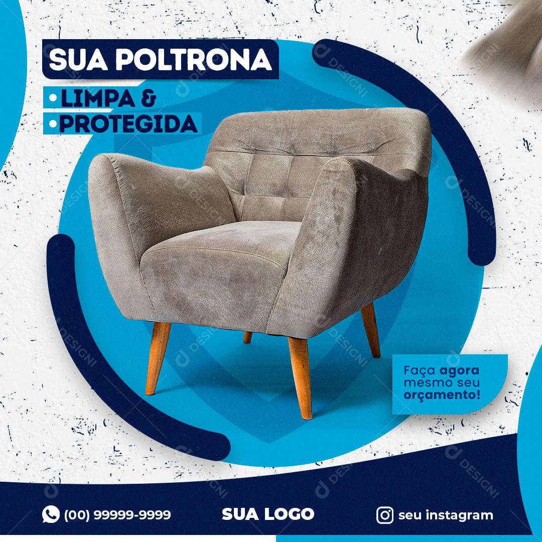 Saiba Como Limpar o Seu Sofá e Poltrona Da Maneira Certa Social Media PSD Editável