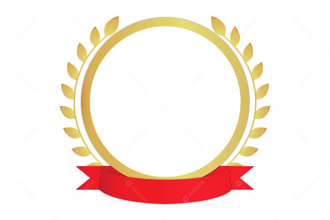 Coroa de laurel dourada transparente vetor EPS