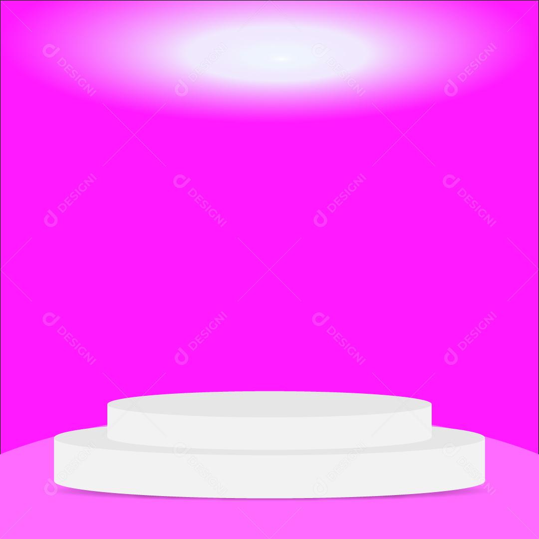 Pódio de palco sobre fundo roxo Vetor EPS