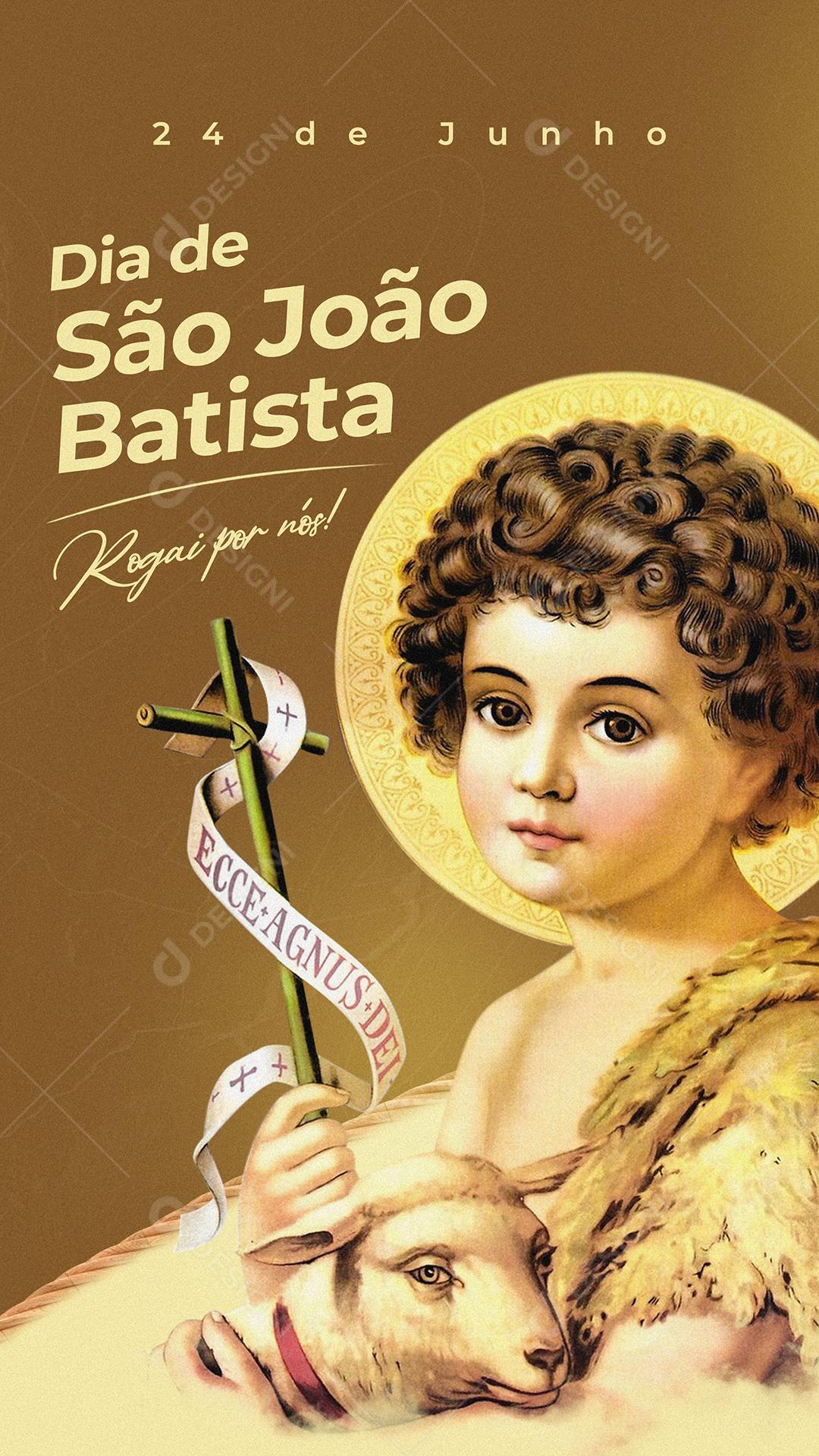Story Rogai por nós Dia de São João 24 de Junho Social Media PSD Editável