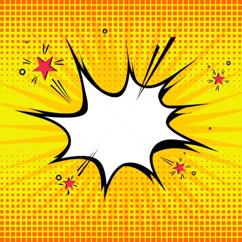 Quadrinhos amarelo com textura vintage Vetor EPS