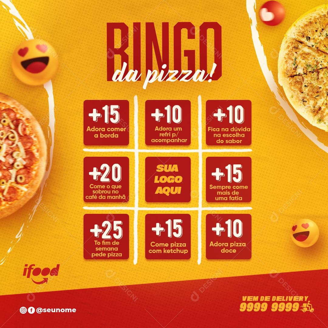 Bingo Da Pizza Compre Já O Seu Social Media PSD Editável