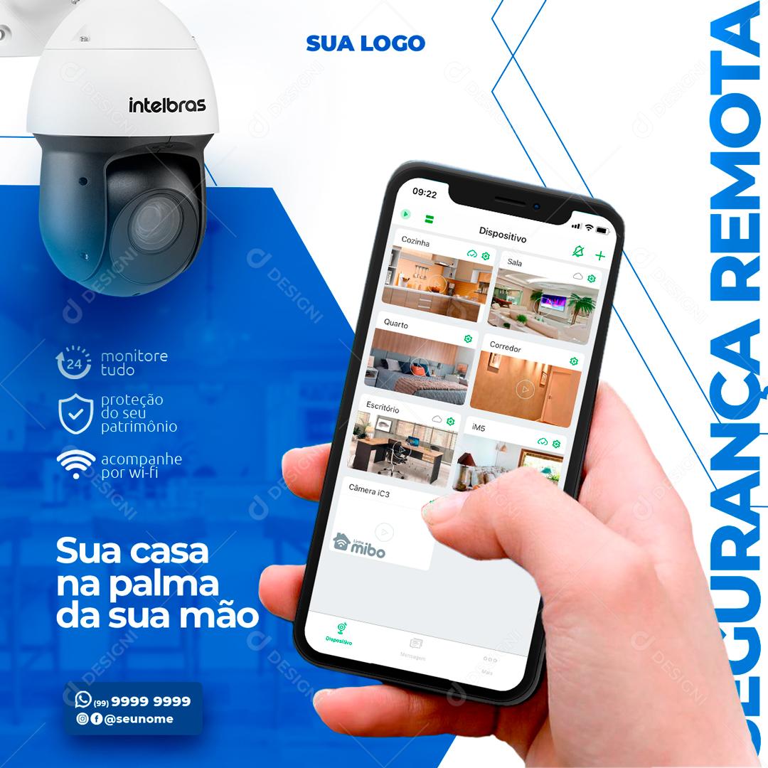 Sua Casa Na Palma Da Sua Mão Segurança Para Sua Família Social Media PSD Editável