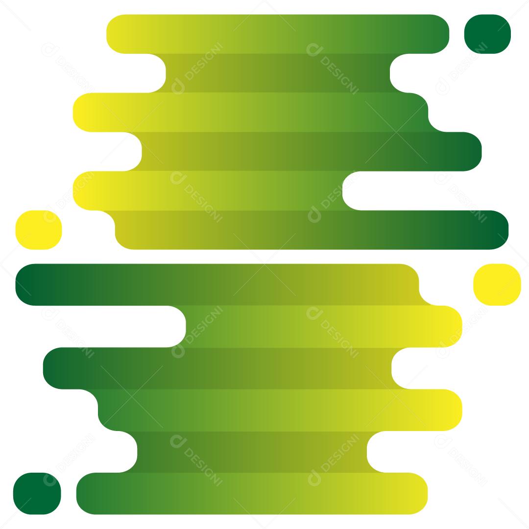 Formas Abstrata com as cores da bandeira brasileira Vetor EPS