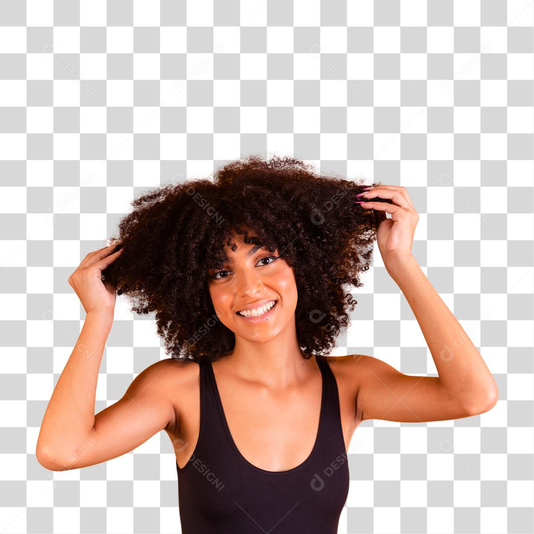 Mulher negra com cabelo afro