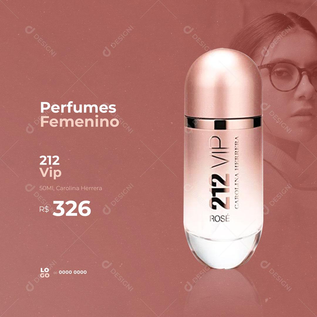 Social Media Perfumaria Perfumes Femininos 212 Vip PSD Editável