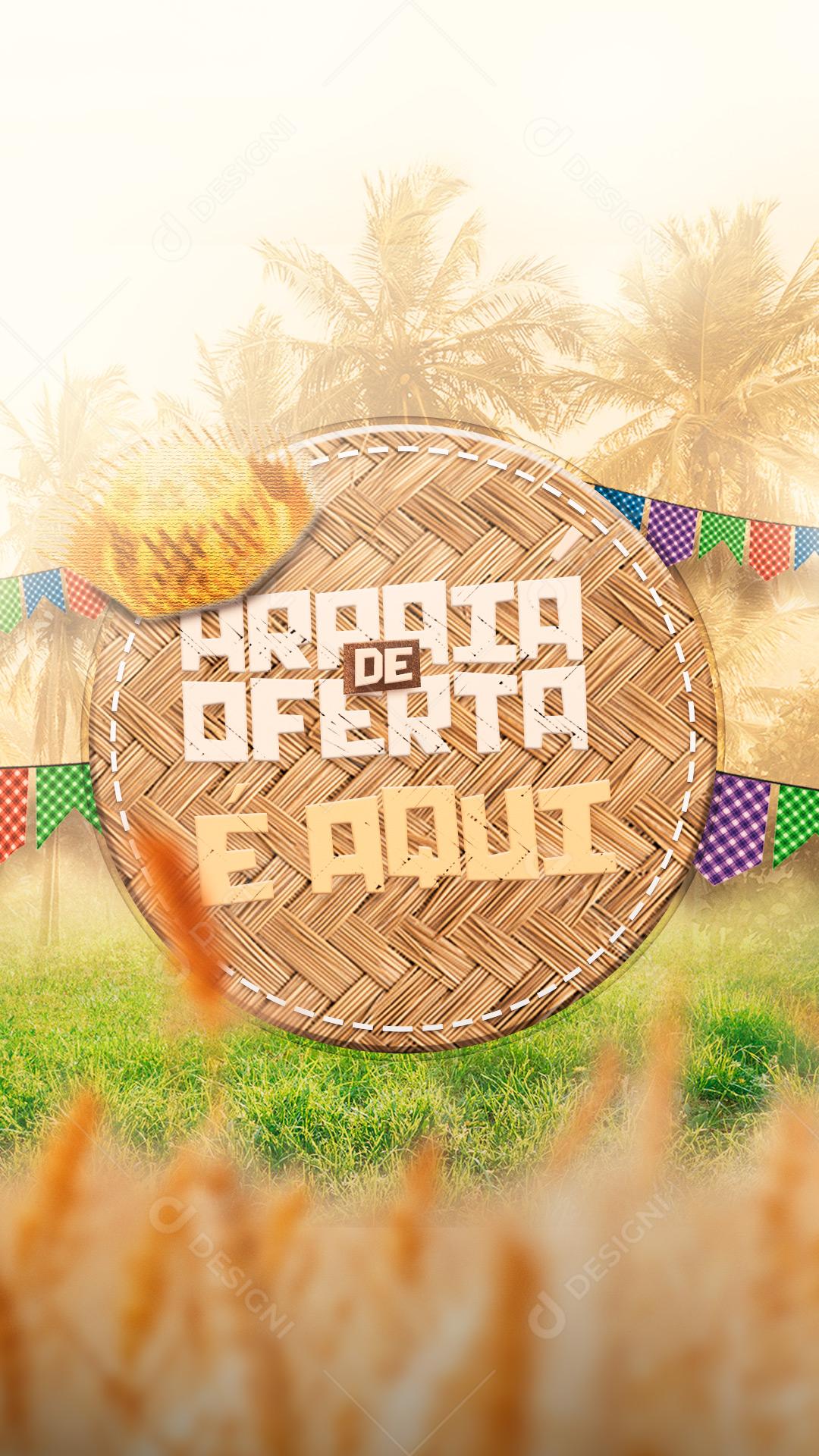 Post São João Arraiá of Offers Social Media Editable PSD