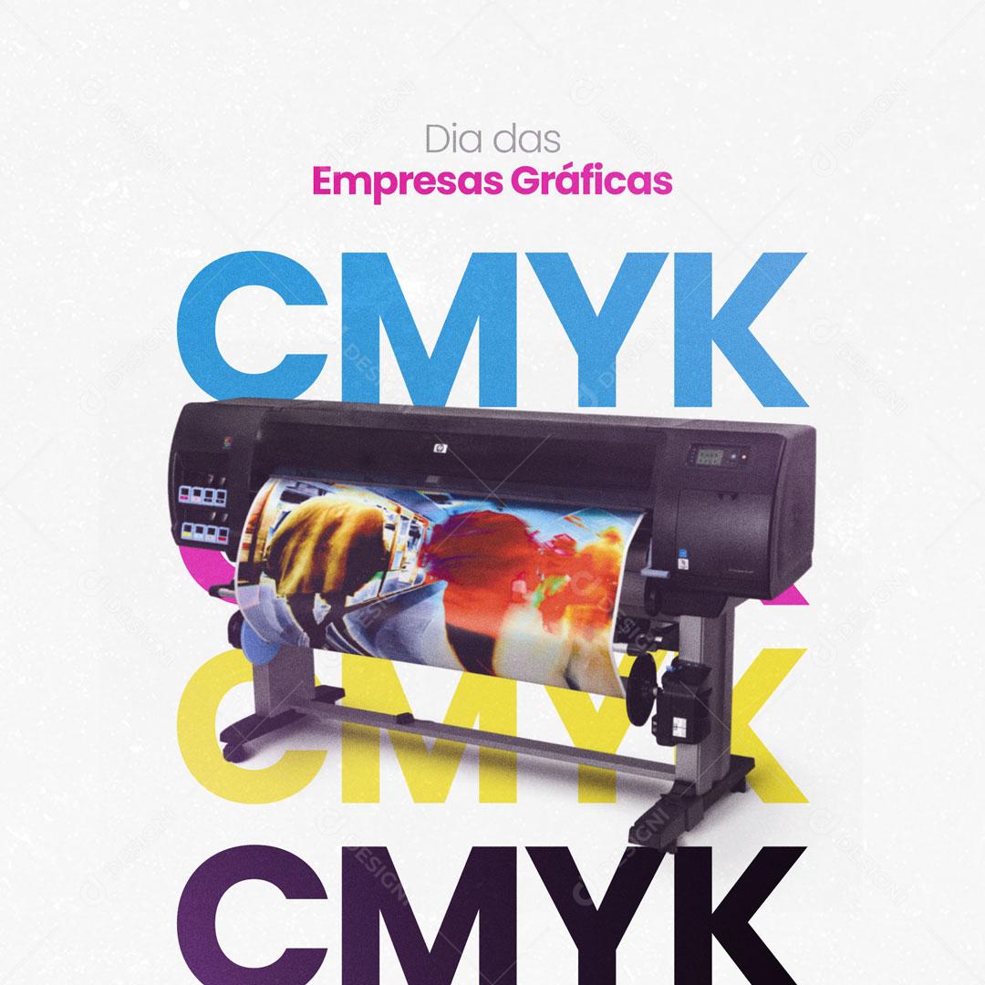 Dia das Empresas Gráficas 24 de Junho Cmyk Social Media PSD Editável