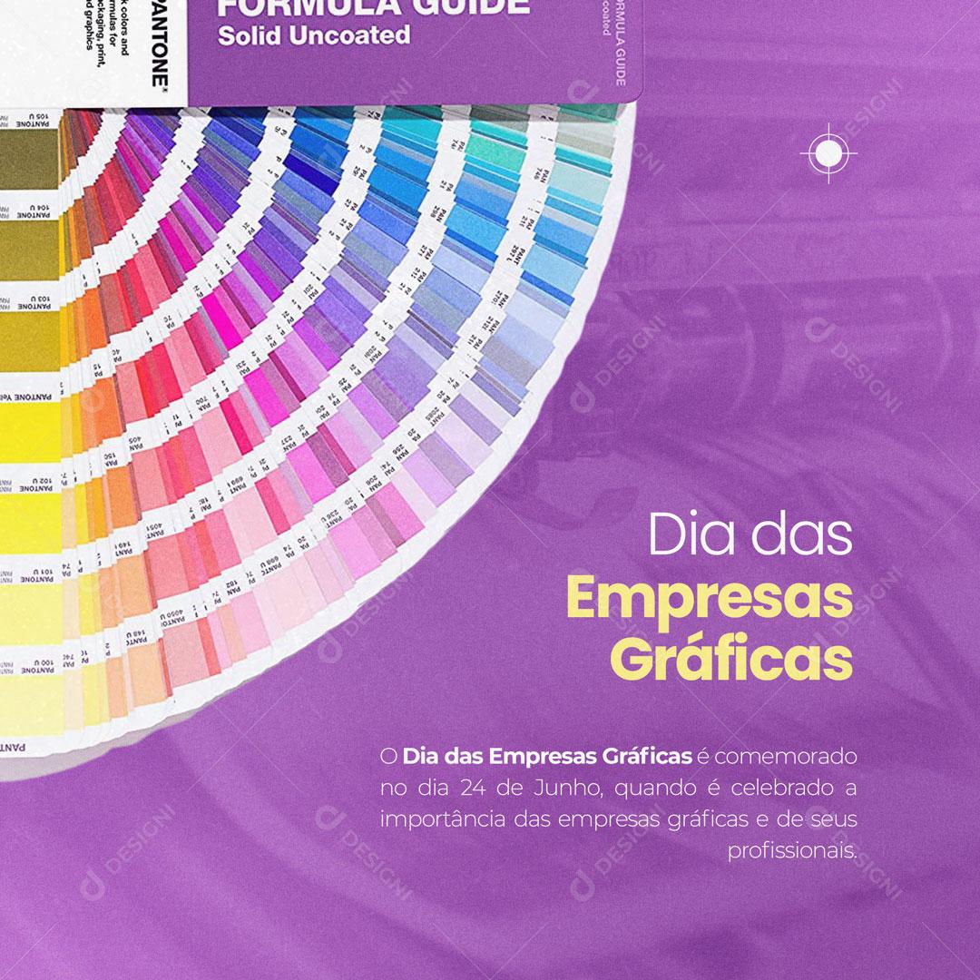 Dia das Empresas Gráficas 24 de Junho Social Media PSD Editável