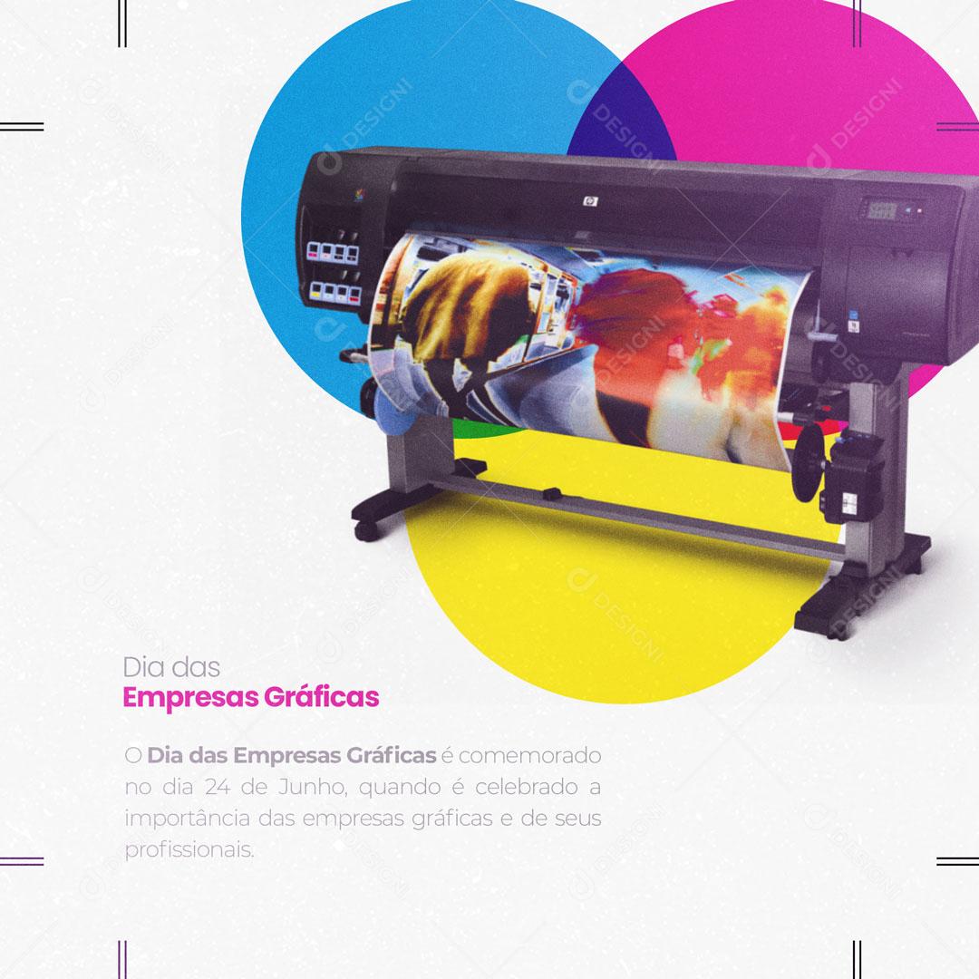 Social Media Dia das Empresas Gráficas PSD Editável